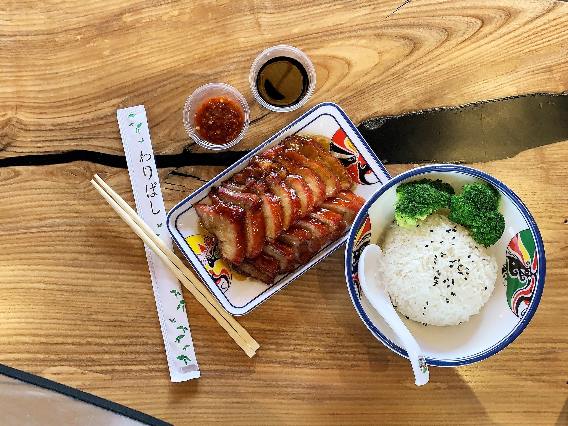 Char siu and rice